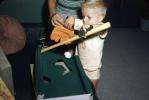 Boy with his Pee-Wee Baseball Kit, Bat, Ball, Glove