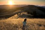 Little Girl Dreaming, Mount Tamalpais, Sunset in the Grass, PLPD01_295