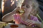 Girl, Eating, Sandwich, PLPD02_107