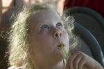 Girl, Sipping, Straw, PLPD02_109