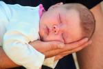 Baby Girl Sleeping on Fathers Arm, Equanimity, PLPD02_240