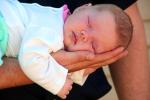 Baby Girl Sleeping on Fathers Arm, Equanimity, PLPD02_241