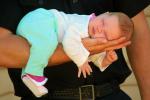 Baby Girl Sleeping on Fathers Arm, Equanimity, PLPD02_242