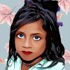 Big eyes of a Little Girl in India