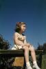 Girl Sitting, contemplating, July 1948, 1940s