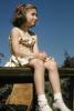 Girl Sitting, contemplating, July 1948, 1940s, PLPV01P01_16B
