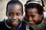 Two Smiling Friends Gazing to the Side, Somalia