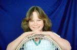 Smiling Girl, Oversize Tennis Racquet, 1970s Hairdoo, PLPV02P10_05