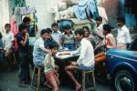 Boys, Roadside, Guys, Happy, Table, Mumbai, India