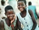 Smiling Girls, friends, Mozambique, PLPV04P13_16B