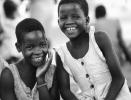 Smiling Girls, friends, Mozambique, PLPV04P13_16BW