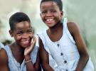 Smiling Girls, friends, Mozambique, PLPV04P13_16C