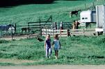 Two Girls Walking Hand in Hand, Petaluma Farm, PLPV04P15_14