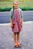 Girl, Standing, Sandals, pigtails, long hair, 1960s, PLPV05P08_09B