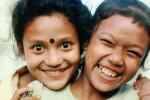 Girls, Face, Smiles, Friends, Kathmandu, Nepal, PLPV08P03_11