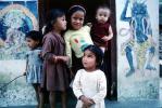 Girls, Himalayan Foothills, Hindu Shrine, Araniko Highway, Himalayas, Kodari, PLPV08P05_03