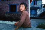 Girl, Himalayan Foothills, Nepal, Araniko Highway, Himalayas, Kodari, PLPV08P05_10