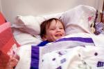 Boy in Bed, pillow, smiles, PLPV09P10_17