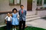 Boys, Girl, Formal Dress, suspenders, dress, suit and tie, 1950s, PLPV09P13_01