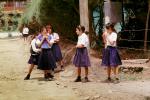 Schoolgirls, along the road, Costa Rica, PLPV12P02_08