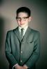 Boy with glasses, suit, formal, coat, tie, glasses, 1960s, PLPV12P12_16