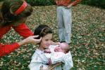 Girl, Sister, Baby, Backyard, Mother, October 1962, 1960s