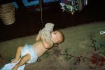 Baby Boy, Diapers, Teddy Bear, toddler, 1950s