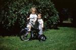 Tricycle, Brother, Sister, Siblings, backyard, Hilo, Hawaii, 1952, 1950s, PLPV13P11_19