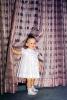 Baby, Girl, Toddler, Curtain, smiles, dress, 1940s, PLPV13P12_04