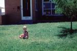 Girl, Frontyard, Lawn, 1954, 1950s, PLPV13P13_19