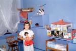 Girl, Doll, Bedroom, Peggy, 1960s, PLPV13P14_01