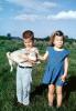 Lamb, Cuddly, Brother, Sister, Siblings, Girl, Boy, 1960s, PLPV13P15_14