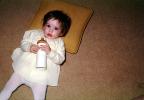 Bottle feeding, Pillow, Carpet, Dress, Baby, 1960s, PLPV14P15_01