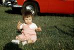 Toddler Girl Sitting on a Lawn, PLPV15P08_13