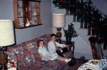 Sister, Brother, boy, girl, sofa, couch, lamps, figurines, steps, stairs, PLPV15P10_12