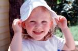 Smiling Girl wearing a hat, happy face, joy, PLPV16P03_13