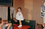 Girl, Dress, Table, Glasses, Curtain, Lisa, July 1962, 1960s, PLPV16P07_13