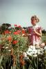 Girl in Field of Flowers, 1940s, PLPV16P08_09