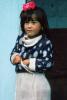 Girl standing, dress, sweater, Smarkand, Uzbekistan, 1950s, PLPV16P08_18B