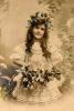 Flower Girl, Vintage, Postcard, RPPC