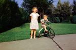Tricycle, Gitl, Boy, lawn, 1950s, PLPV16P13_16