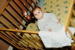 Baby Girl, Crib, Baby, Pacifier, Toy, Rattle, Akron Ohio, 1950s