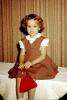 Girl, Sitting, Dress, Purse, 1950s, PLPV17P01_15