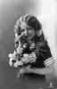 Cute Girl, Flowers, tween 1910's, RPPC