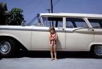 Girl, 1959 Ford Country Sedan Station Wagon, car, 1950s, PLPV17P10_10