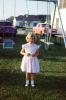 Girl Dressed for Easter, Backyard Swing Set, cars, 1950s, PLPV17P11_06