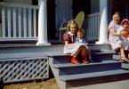 Girls, Porch, Steps, Bethesda, 1950s, PLPV17P13_01