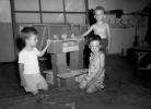 Boys playing with blocks, construction, 1950s, PLTV01P03_08