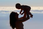 Mother and Child share a moment of Joy, Marin County, California, PMCD01_114