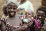 Teen Mother with Baby, smiles, infant, Burkina Faso